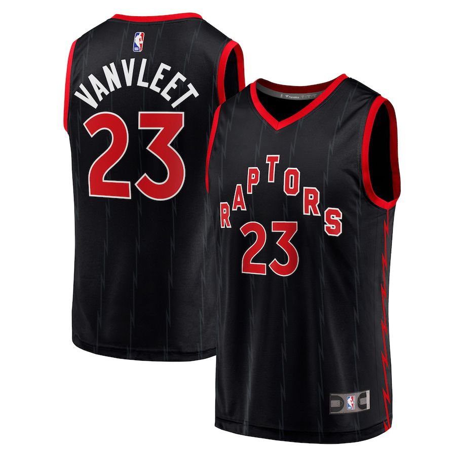 Men Toronto Raptors 23 Fred VanVleet Fanatics Branded Black Fast Break Replica Player NBA Jersey